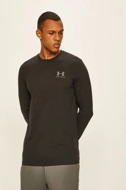 Ανδρικά Μακρυμάνικα Longsleeve Under Armour χρώμα: μαύρο