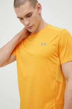 Ανδρικά Μπλουζάκια Μπλουζάκι για τρέξιμο Under Armour Speed Stride 2.0 κίτρινο