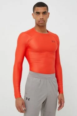 Ανδρικά Λειτουργικά εσώρουχα Under Armour λειτουργικό μακρυμάνικο πουκάμισο IsoChill πορτοκαλί