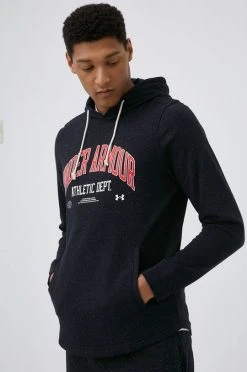 Ανδρικά Χωρίς φερμουάρ Μπλούζα Under Armour χρώμα: μαύρο,