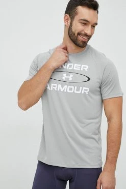 Ανδρικά Μπλουζάκια Μπλουζάκι προπόνησης Under Armour 2.0 , χρώμα: γκρι