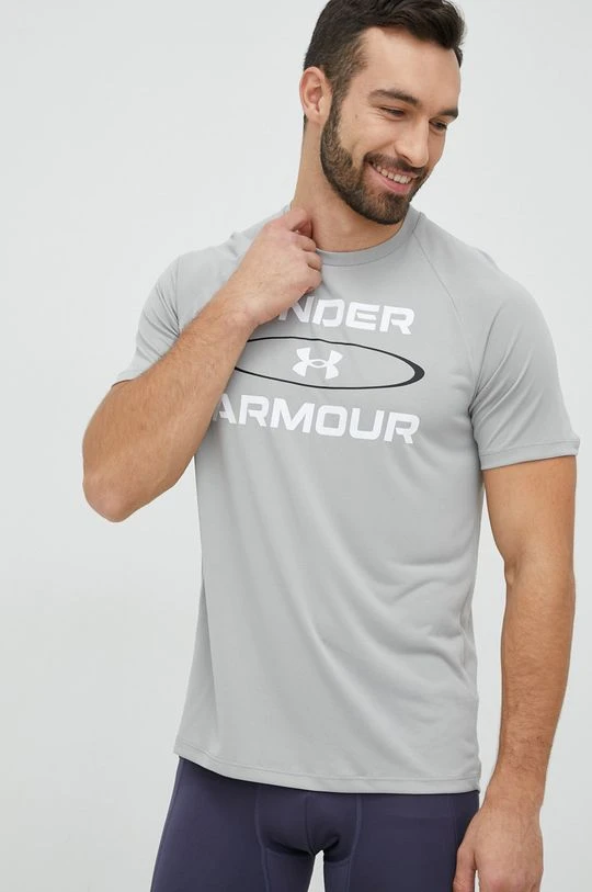 Ανδρικά Μπλουζάκια Μπλουζάκι προπόνησης Under Armour 2.0 , χρώμα: γκρι
