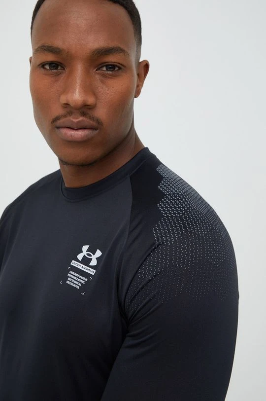 Ανδρικά Μακρυμάνικα Προπόνηση μακρυμάνικο Under Armour Armourprint μαύρο