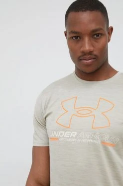 Ανδρικά Μπλουζάκια Μπλουζάκι προπόνησης Under Armour Training Vent Graphic μπεζ