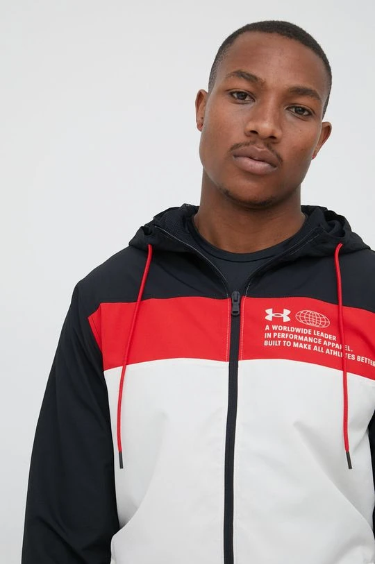 Ανδρικά Κοντά μπουφάν Αντιανεμικό Under Armour Sportstyle Athletic Department μαύρο - Image 4