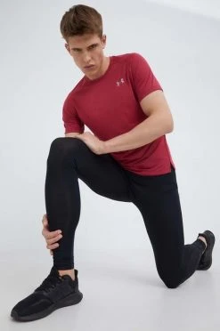 Ανδρικά Μπλουζάκια Μπλουζάκι για τρέξιμο Under Armour Streaker κόκκινο