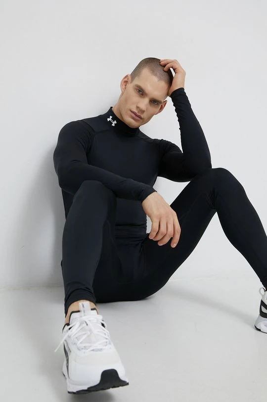 Ανδρικά Μακρυμάνικα Longsleeve Under Armour χρώμα: μαύρο