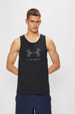 Ανδρικά Αμάνικα Under Armour - Μπλουζάκι λευκό