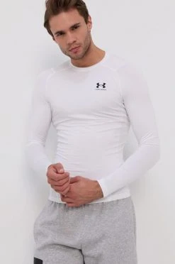 Ανδρικά Μακρυμάνικα Longsleeve Under Armour χρώμα: άσπρο
