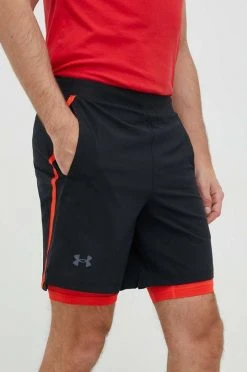 Ανδρικά Σορτς τρεξίματος Under Armour Launch μαύρο