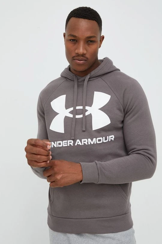 Ανδρικά Χωρίς φερμουάρ Μπλούζα Under Armour καφέ, με κουκούλα