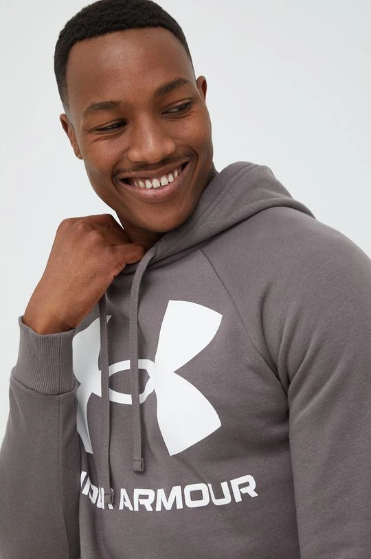 Ανδρικά Χωρίς φερμουάρ Μπλούζα Under Armour καφέ, με κουκούλα - Image 4