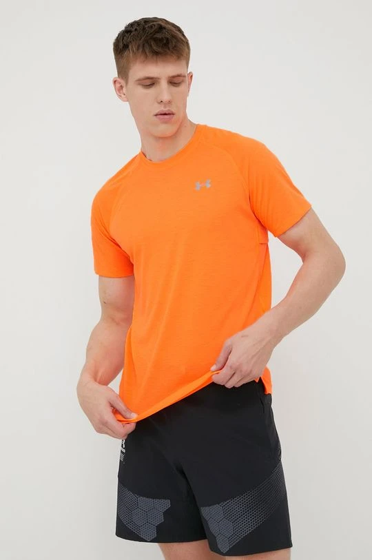 Ανδρικά Μπλουζάκια Μπλουζάκι προπόνησης Under Armour Streaker πορτοκαλί - Image 4