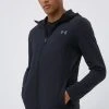 Ανδρικά Με φερμουάρ Φούτερ προπόνησης Under Armour Sprint Hybrid μαύρο,