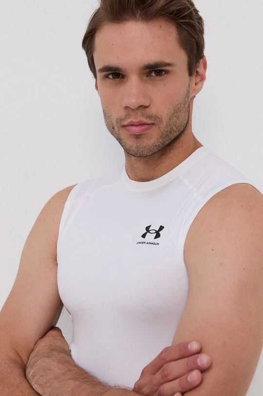Ανδρικά Αμάνικα Μπλουζάκι Under Armour χρώμα: άσπρο - Image 4