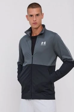 Ανδρικά Με φερμουάρ Φούτερ προπόνησης Under Armour Pique χρώμα: γκρι,