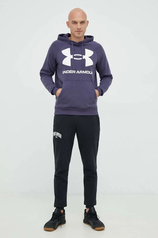 Ανδρικά Χωρίς φερμουάρ Μπλούζα Under Armour γκρι, με κουκούλα - Image 2
