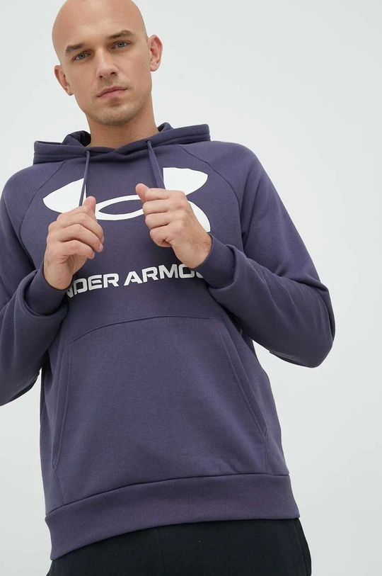 Ανδρικά Χωρίς φερμουάρ Μπλούζα Under Armour γκρι, με κουκούλα - Image 4