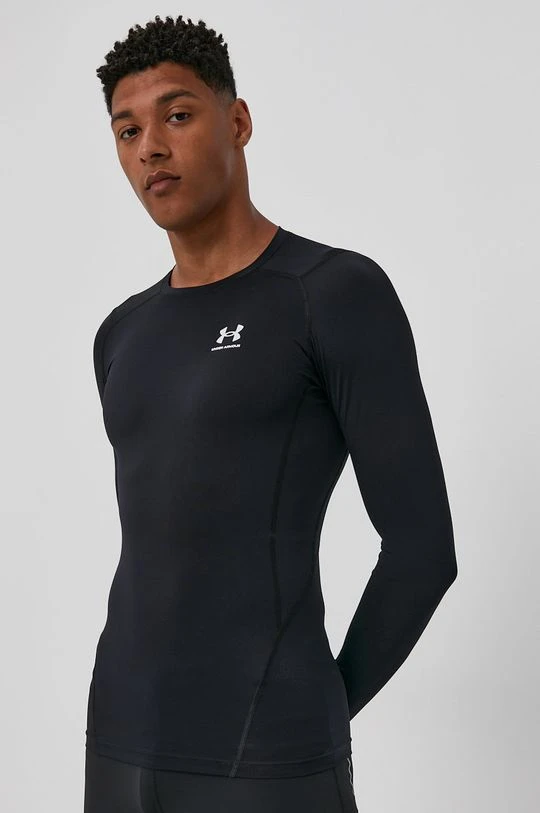 Ανδρικά Μακρυμάνικα Longsleeve Under Armour χρώμα: μαύρο