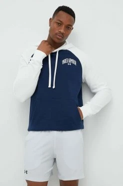 Ανδρικά Χωρίς φερμουάρ Μπλούζα Under Armour ναυτικό μπλε, με κουκούλα