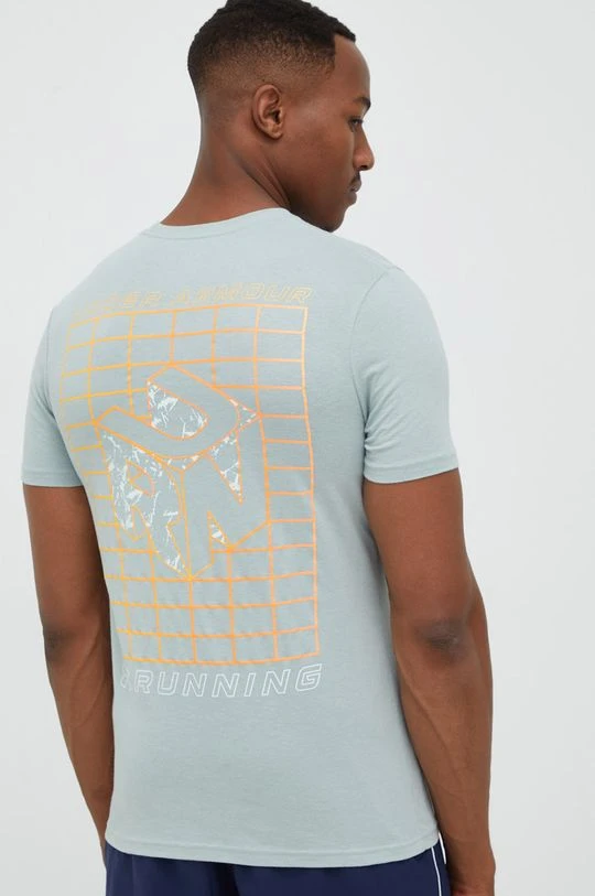 Ανδρικά Μπλουζάκια Μπλουζάκι Under Armour Grid , χρώμα: τιρκουάζ