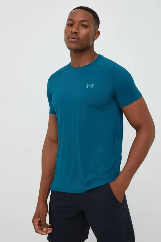 Ανδρικά Μπλουζάκια Μπλουζάκι για τρέξιμο Under Armour Laser , χρώμα: πράσινο