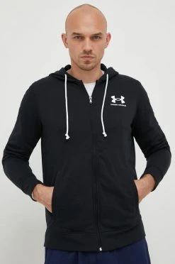 Ανδρικά Με φερμουάρ Μπλούζα Under Armour μαύρο,