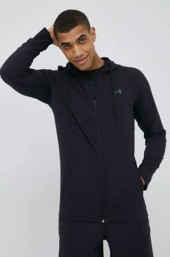 Ανδρικά Με φερμουάρ Φούτερ προπόνησης Under Armour χρώμα: μαύρο,